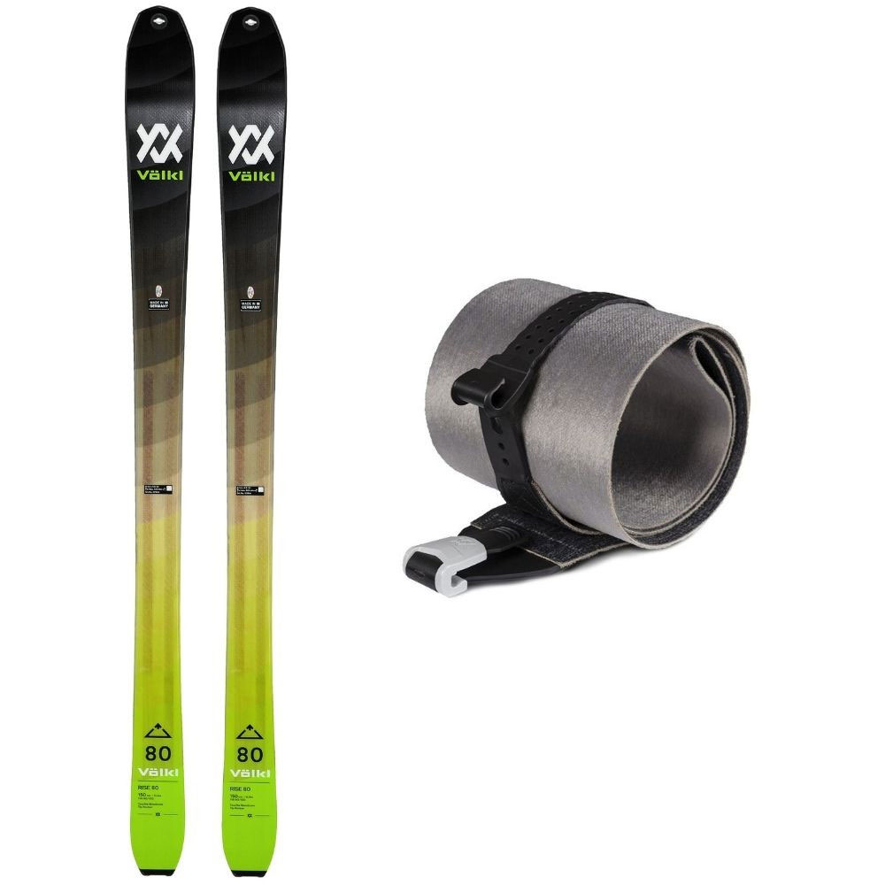 touring skis VÖLKL Rise 80 black/green 150cm + Skin